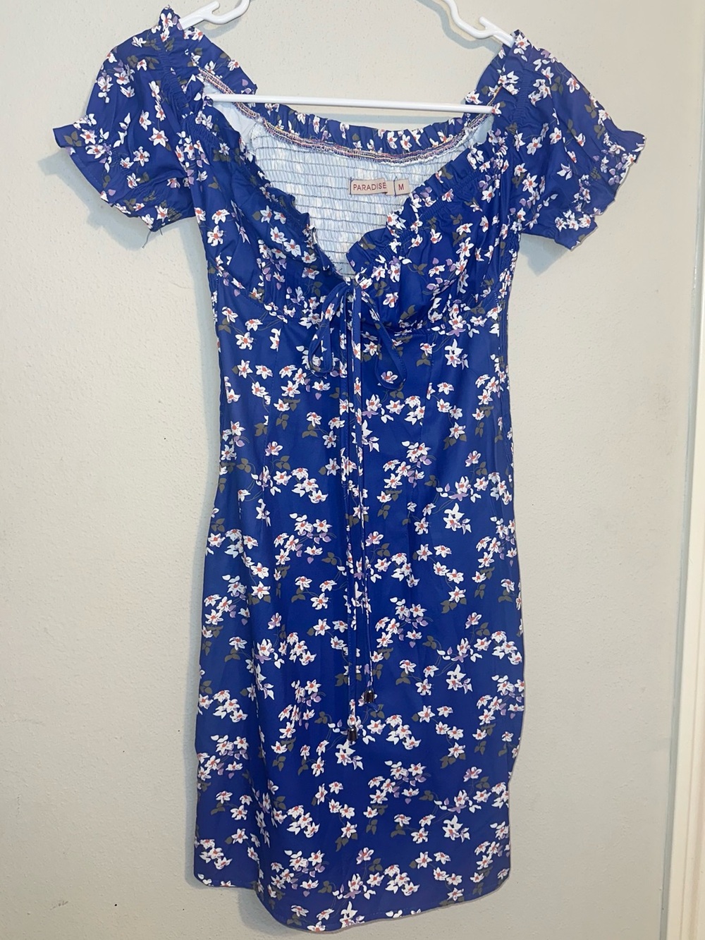 Paradise Blue and White Floral Dress